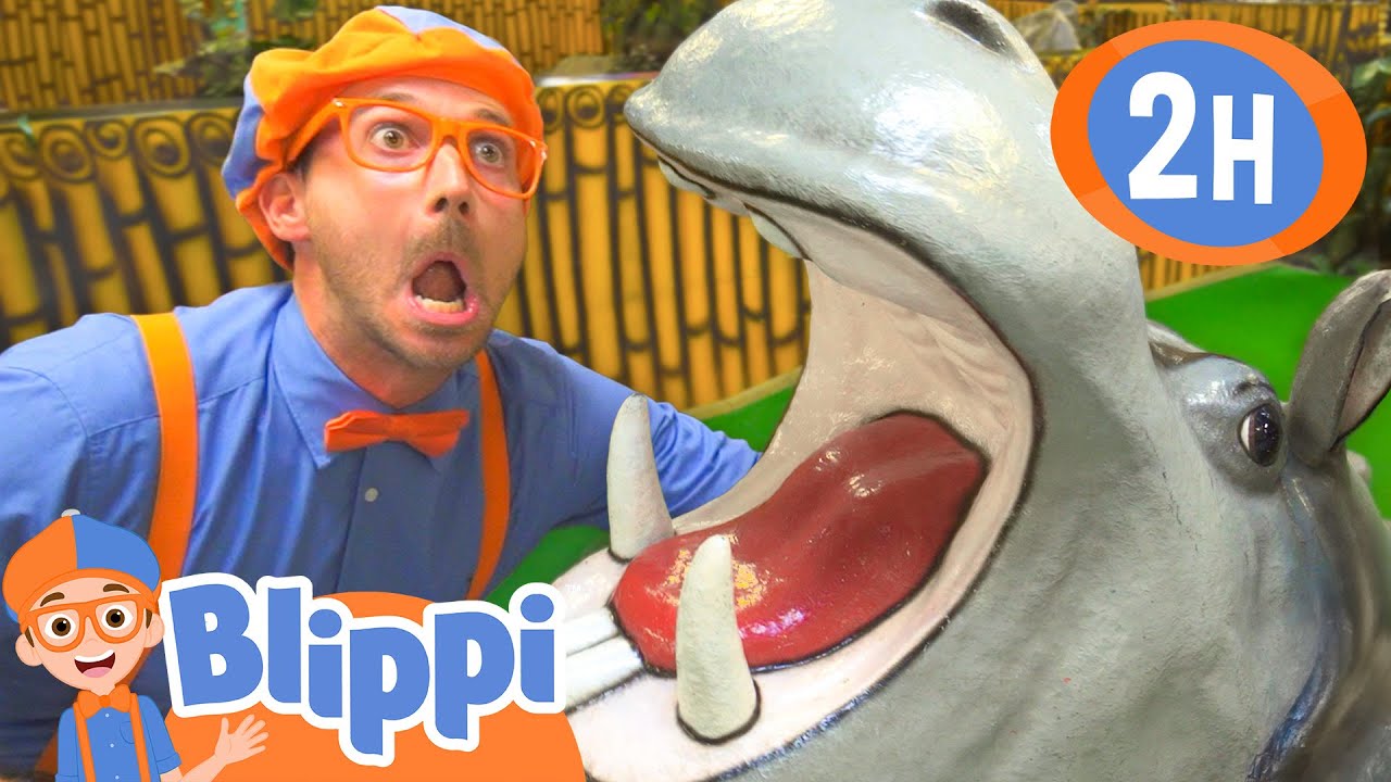 Blippi Explores Jungle Animals Playground | BEST OF BLIPPI TOYS | Educational Videos for Kids