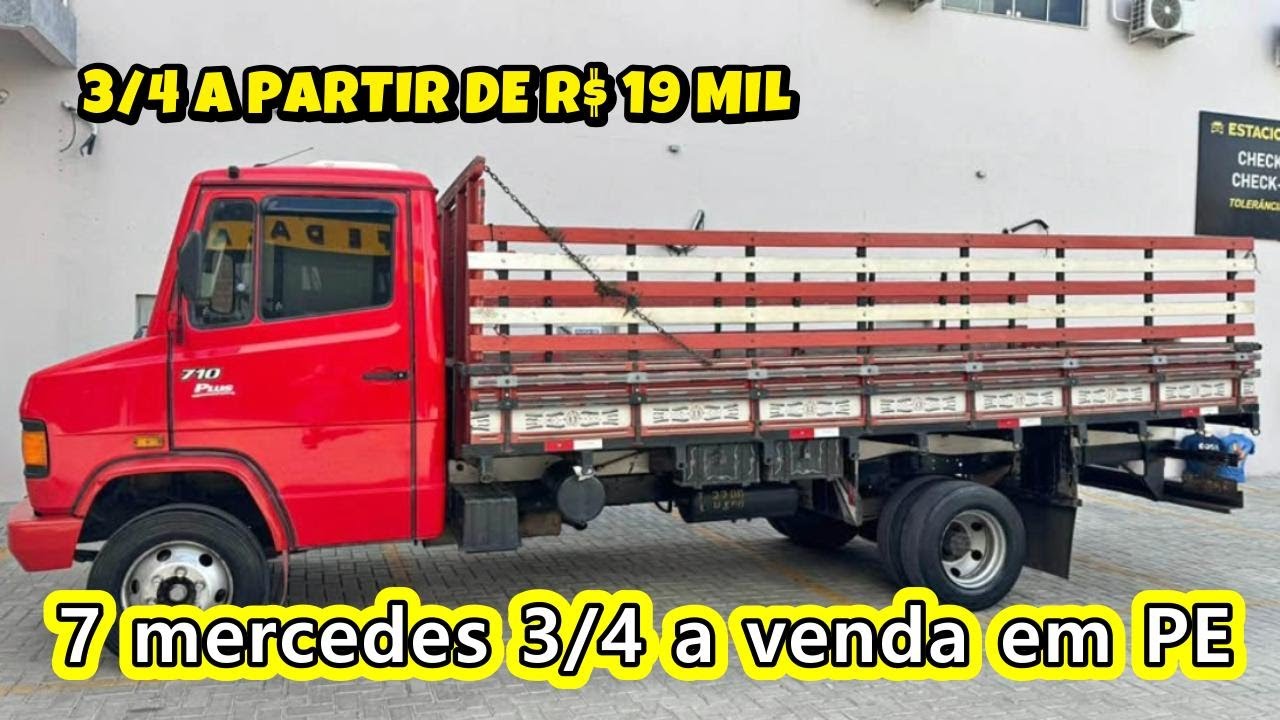 7 CAMINHÕES 3/4 MERCEDES A PARTIR DE R$ 19 MIL EM PERNAMBUCO JANEIRO 2026 DETALHES AQUI NO VÍDEO
