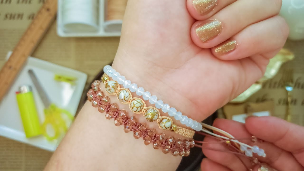 Pulseras de hilo para  emprender fáciles y sencillas 🤎para principiantes | Easy Bracelet