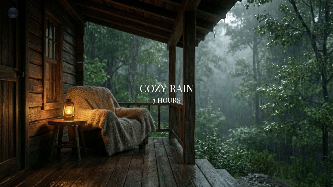 Rain Sounds for Sleeping in a Cozy Cabin l 3 Hours Deep Rain Ambience
