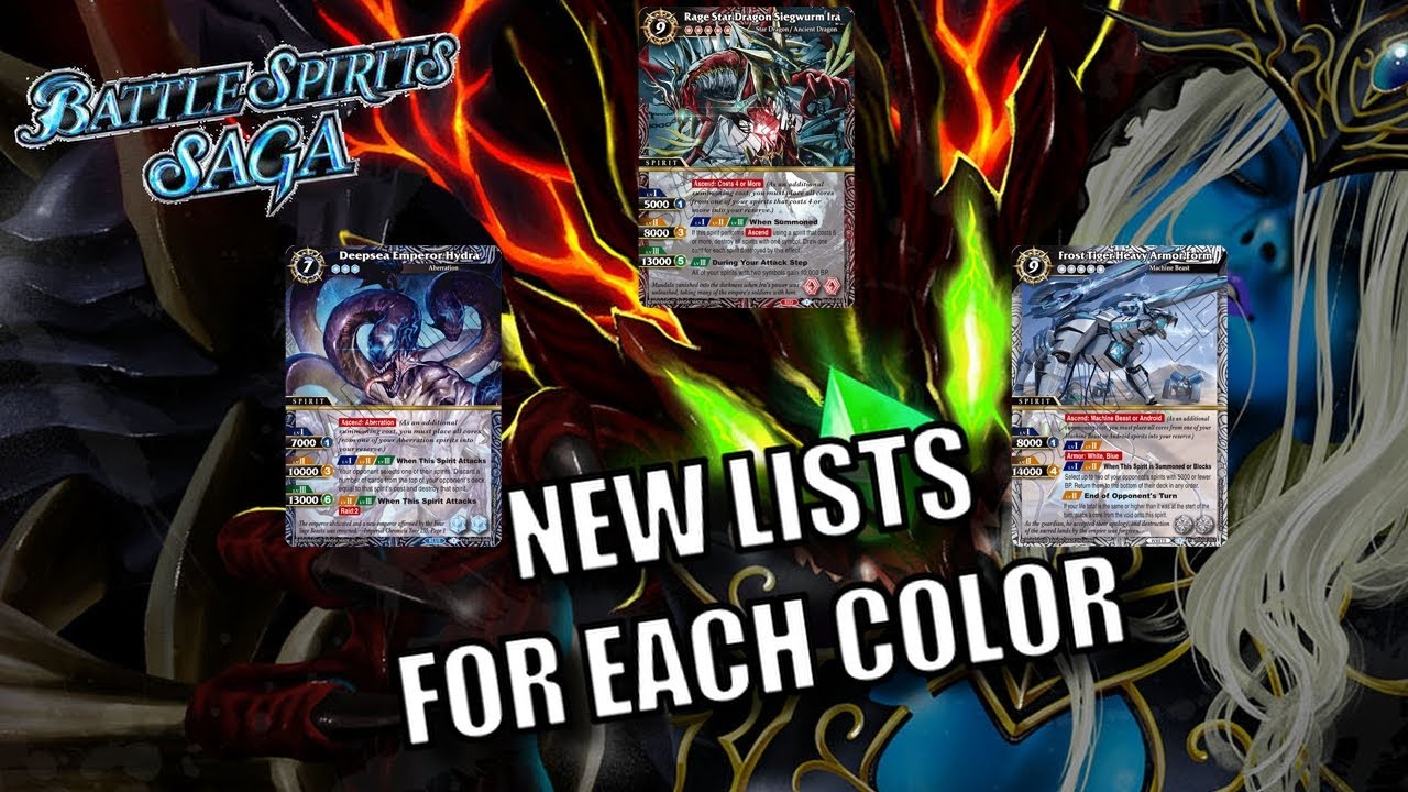 DECKLISTS FOR BATTLE SPIRITS SAGA 04| New decks new challenges| #battlespiritssaga