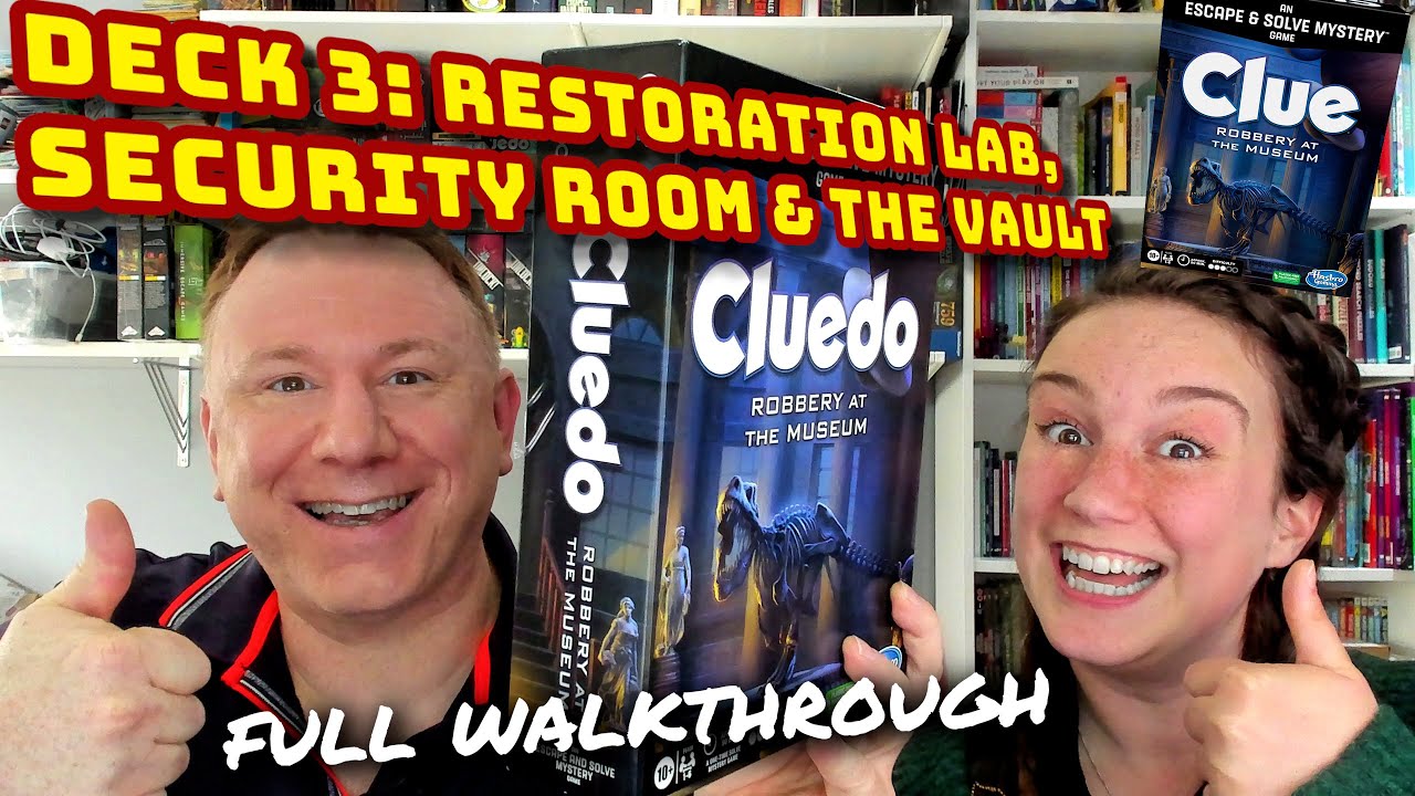 Cluedo / Clue: Robbery at the Museum - Deck 3 full walkthrough and solution by Dr Gareth and Laura