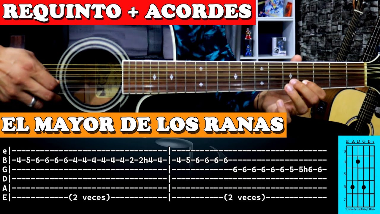 Tutorial | El Mayor De los Ranas | Victor Valverde ft JR Torres | Requinto | Acordes | TABS