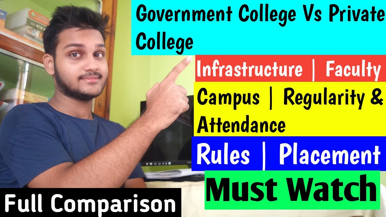 private college vs government college|difference between government & private  college