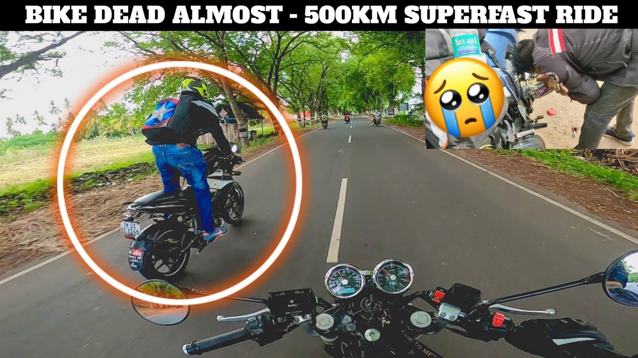 BIKE DEAD ALMOST😭 | DAY1- 500km SUPERFAST RIDE WITH NS200, DOMINOR400, RE350,500,GT650 , FZ150