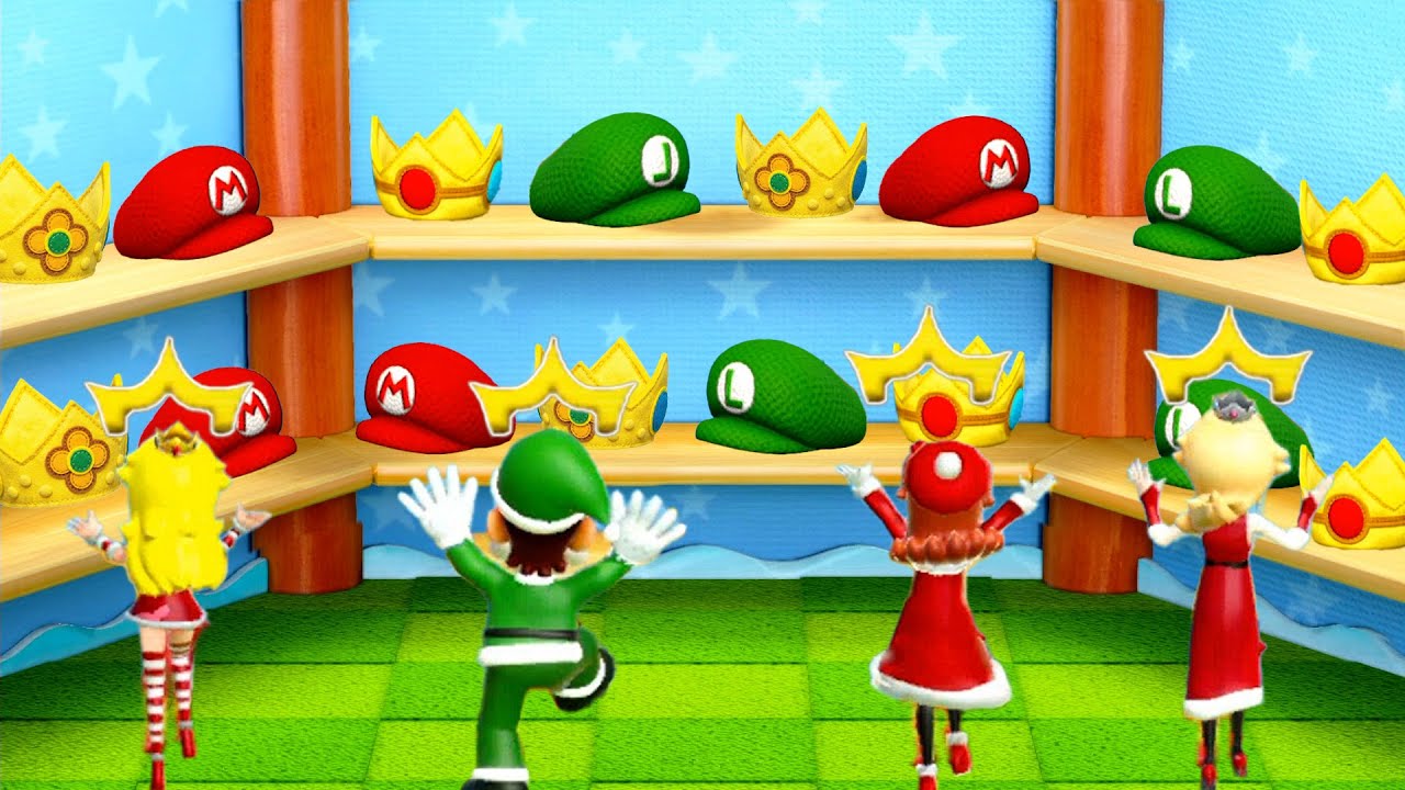 【マリオパーティ スーパースターズ】 ルイージ包囲網！プリンセス3人との面白いミニゲーム集 (CPU最強)