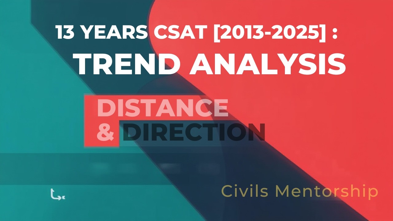 UPSC CSAT PYQs (2013–2025) | Part 1: CSAT Trend Analysis + Distance & Direction
