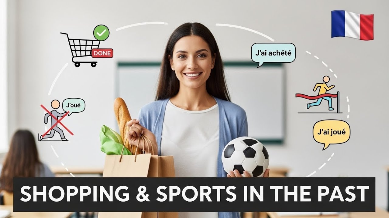 Learn French: Past Tense Shopping + Sports Vocabulary