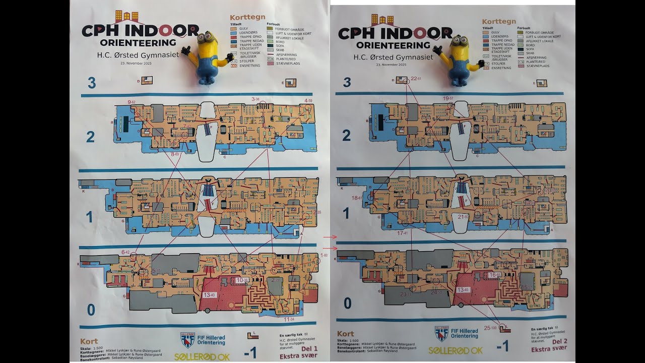 Copenhagen Indoor Orienteering Day 2 at H.C. Ørsted Gymnasiet, Lyngby 23 November 2025