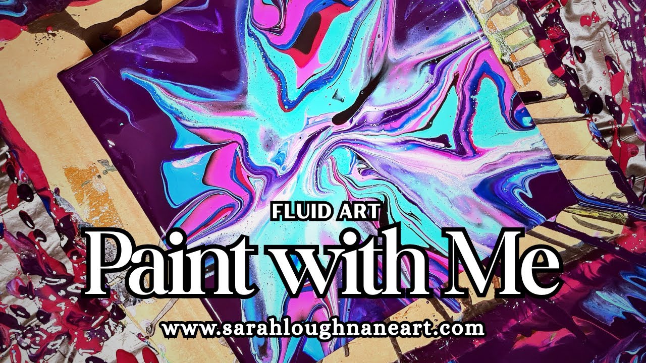 ✨ Paint With Me | Creating an Abstract Fluid Art Painting 🌀
