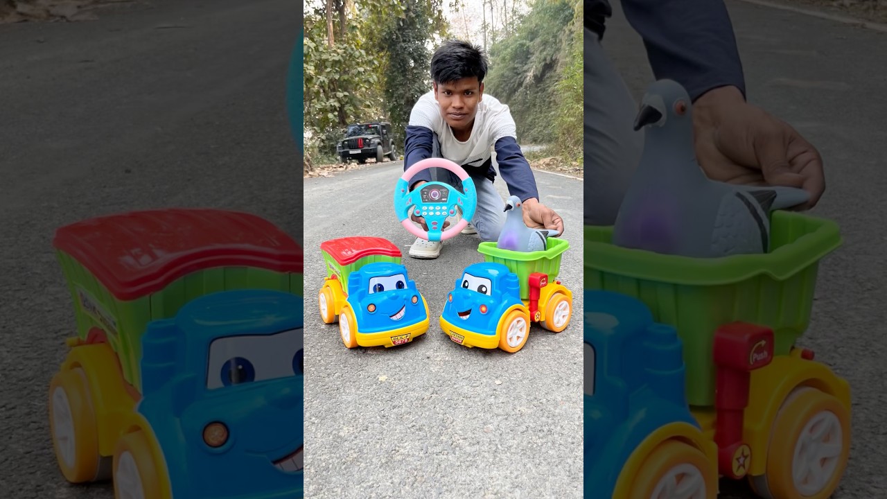 Rc dumper truck vs remote control container truck 🚚 Testing 😀#shorts