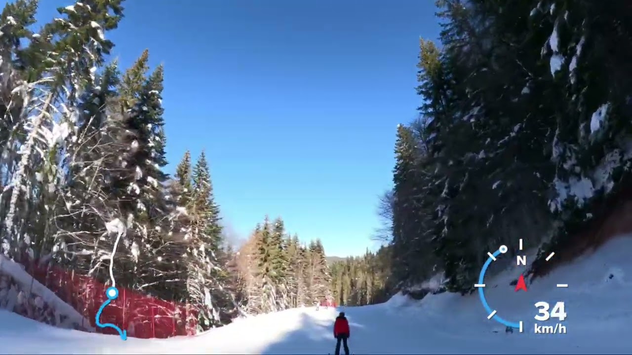 Pamporovo - Slope 5 (Red) - Top to Malina - 1 January 2025 - Wide Lens - @Wandering_sPots