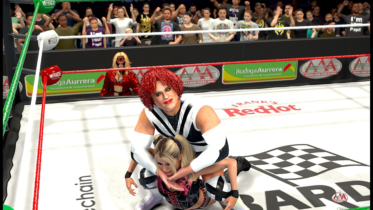 WWE 2K26 PIMPINELA VS ALEXA BLISS LUCHA LIBRE AAA GUERRA DE TITANES