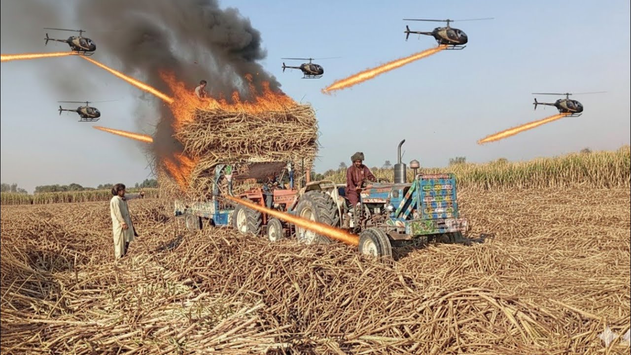 Mini hellicopter na trolley par humla kr Ka trolley KO fire kr daya very dangerous 🤯😱🤯🚜📷📸🚫😱🤯🤯