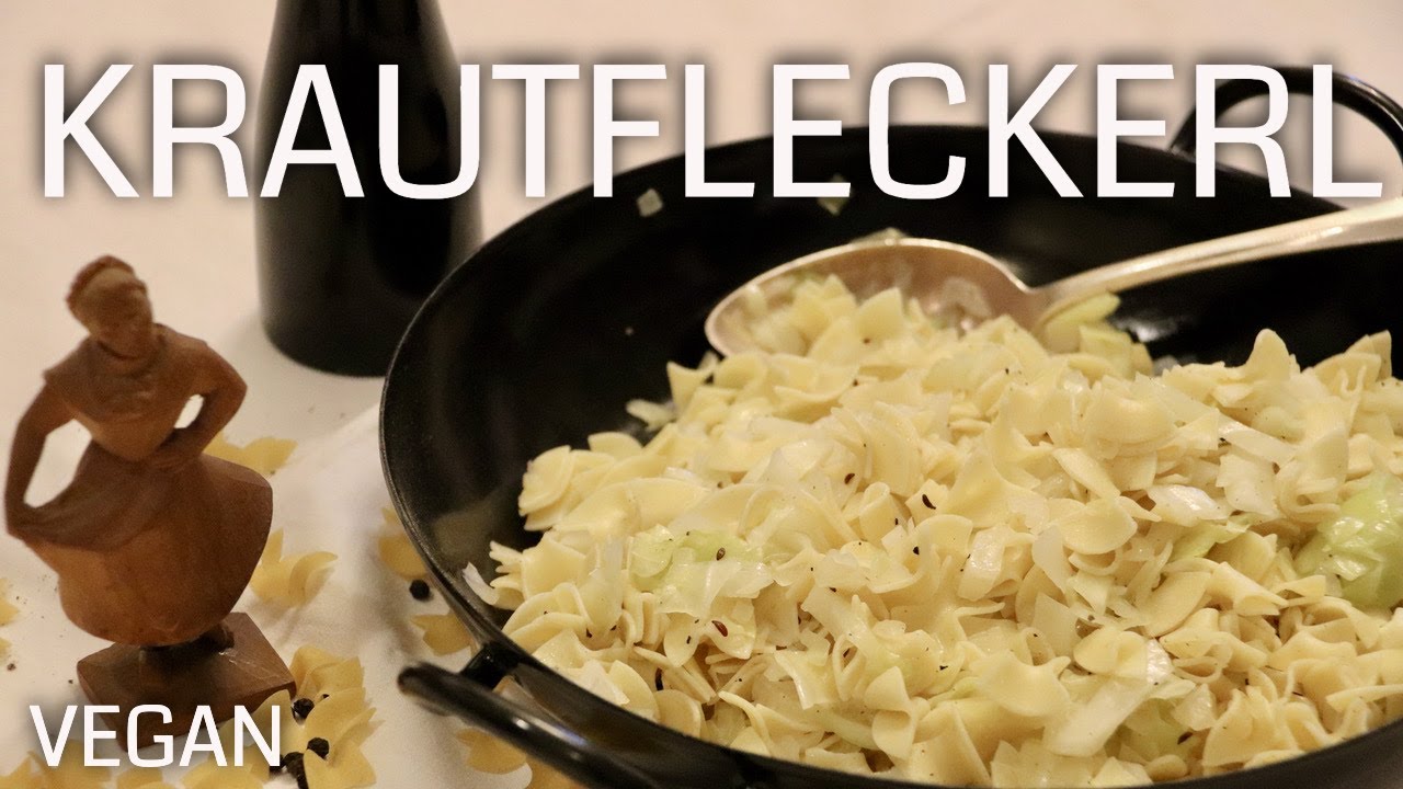 Krautfleckerl ganz klassisch nur ohne Speck⎮dazu gibt's veganen Wein