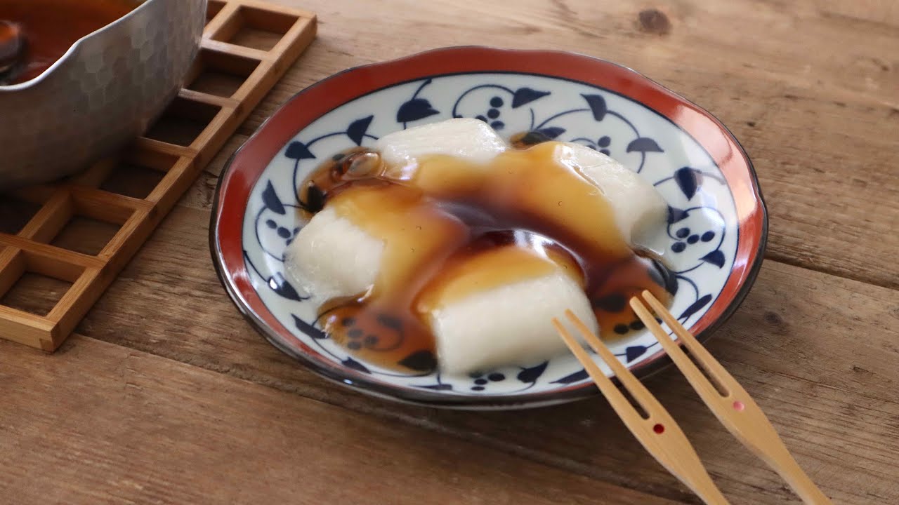 Mochi with Mitarashi Sauce Recipe - Japanese Cooking 101