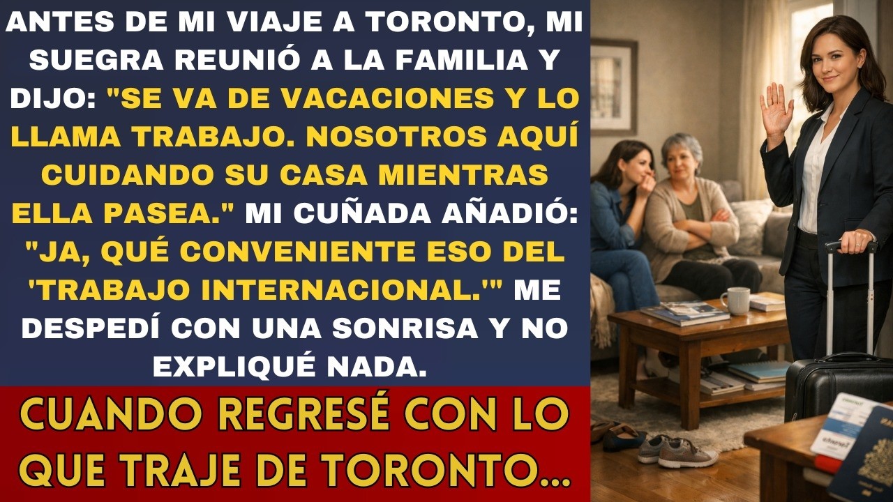 Mi Suegra Le Dijo a Toda la Familia que Mi Viaje a Toronto Era 
