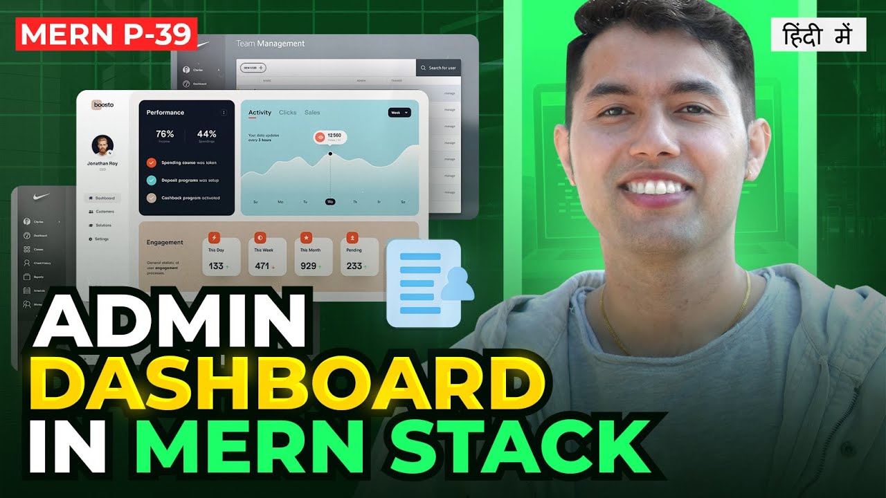 #39: MERN Admin Dashboard 👉 Retrieving User Data and MongoDB Basics | MERN Admin Panel in Hindi