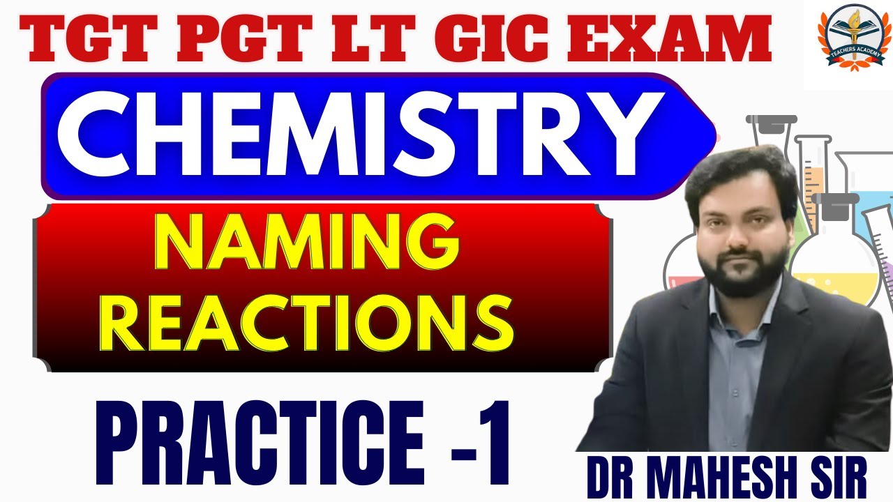 up pgt chemistry preparation || Chemistry For ALL Teacher Exam 2025 |pgt chemistry Naming Reactions