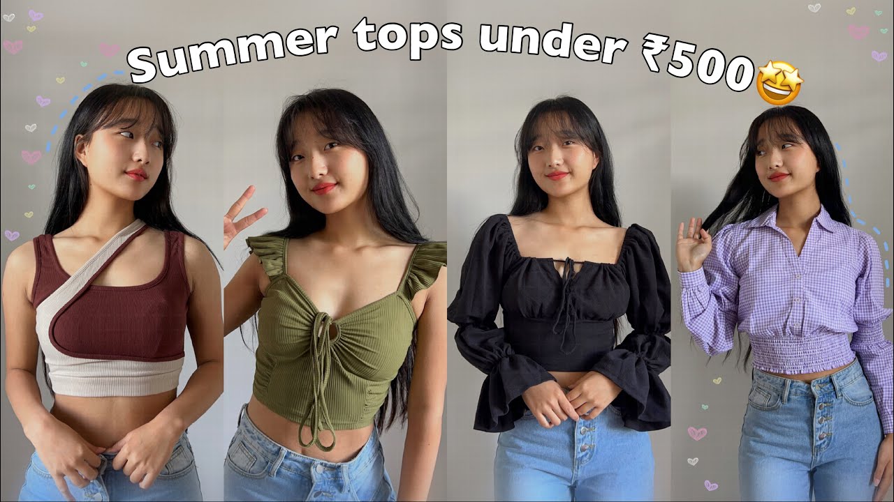 ✨Affordable tops under ₹500 for spring/summer ✨try on haul