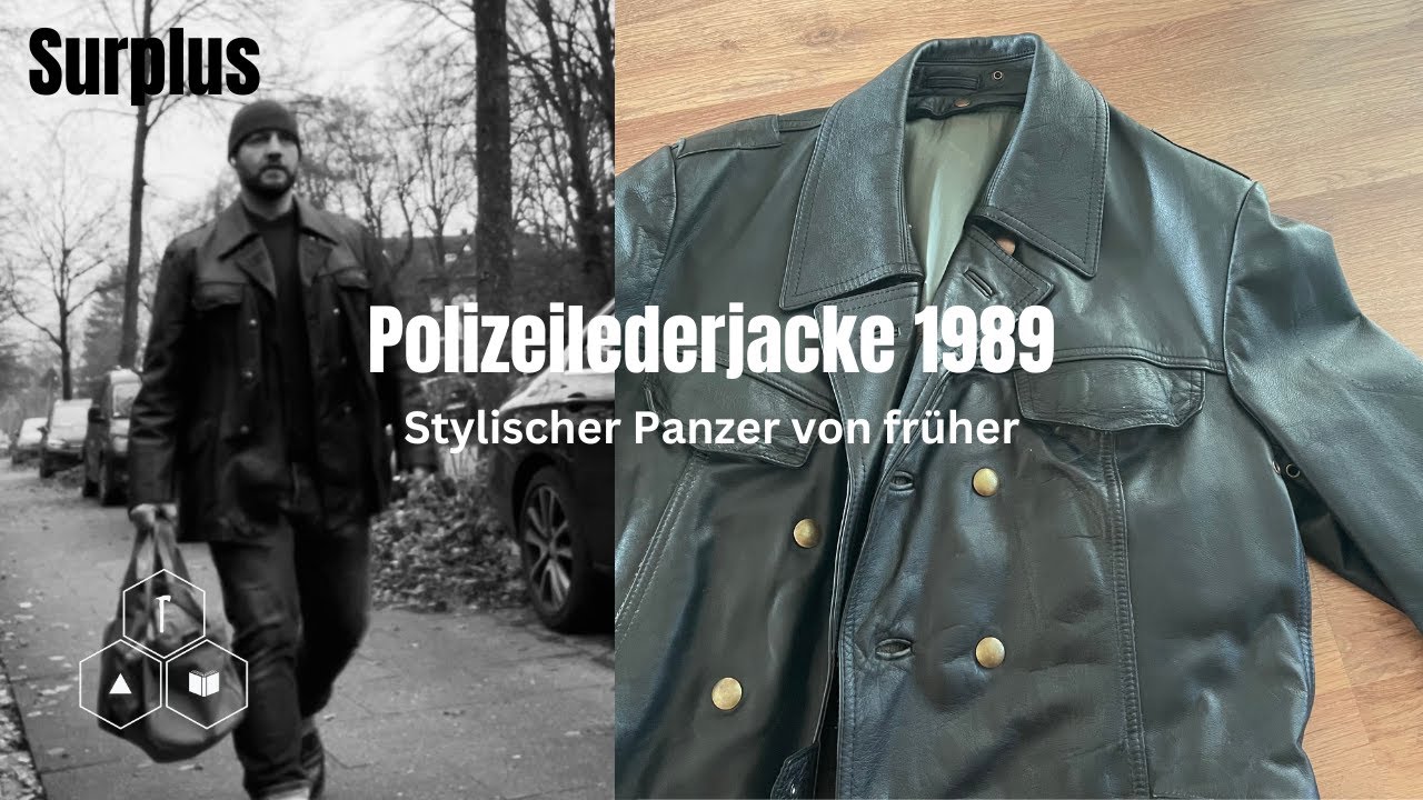 Polizei Lederjacke von 1989
