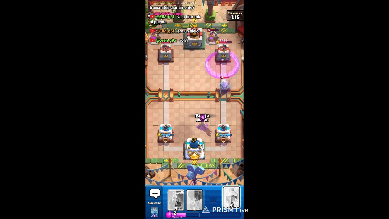 Jugando Clash Royale (11500 Trofeos)