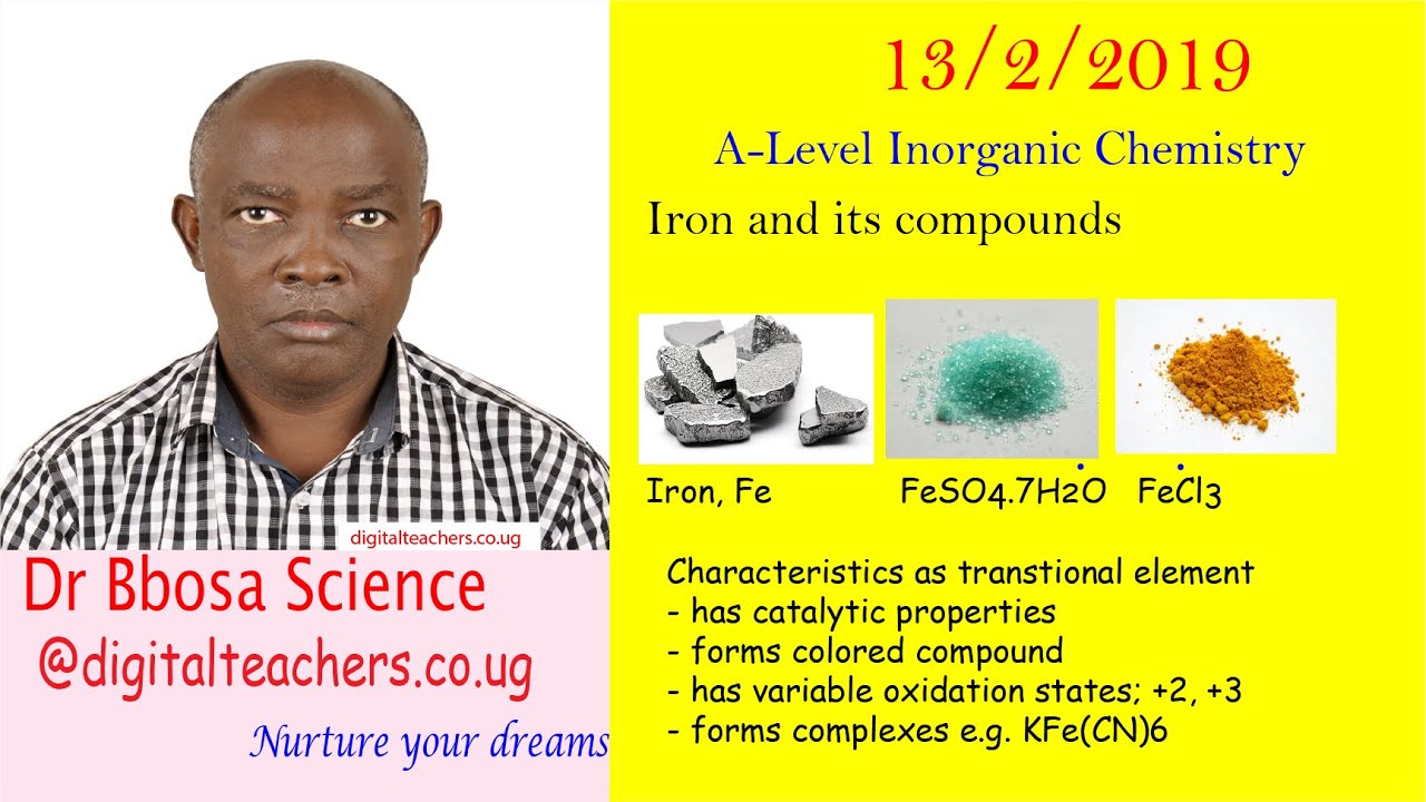 Transition elements Iron  By Dr Bbosa Science
