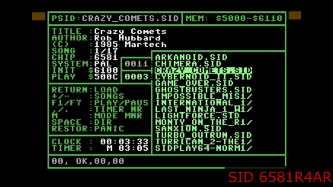 C128 / SID 6581R4AR chiptunes