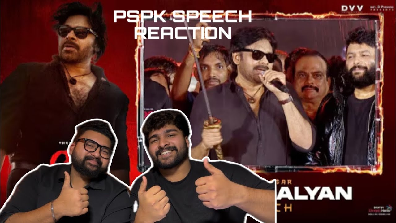 REACTION to🔥 Power Star Pawan Kalyan Singing the Song at They Call Him OG Concert Live❤️ - PSPK| DVV