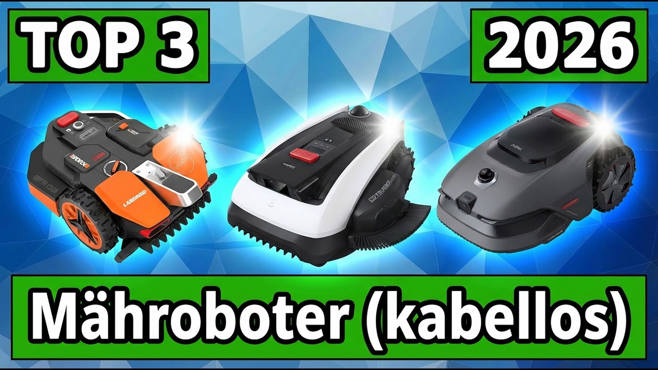 Kabellosen Mähroboter kaufen 2026: Top 3 Modelle im Vergleich