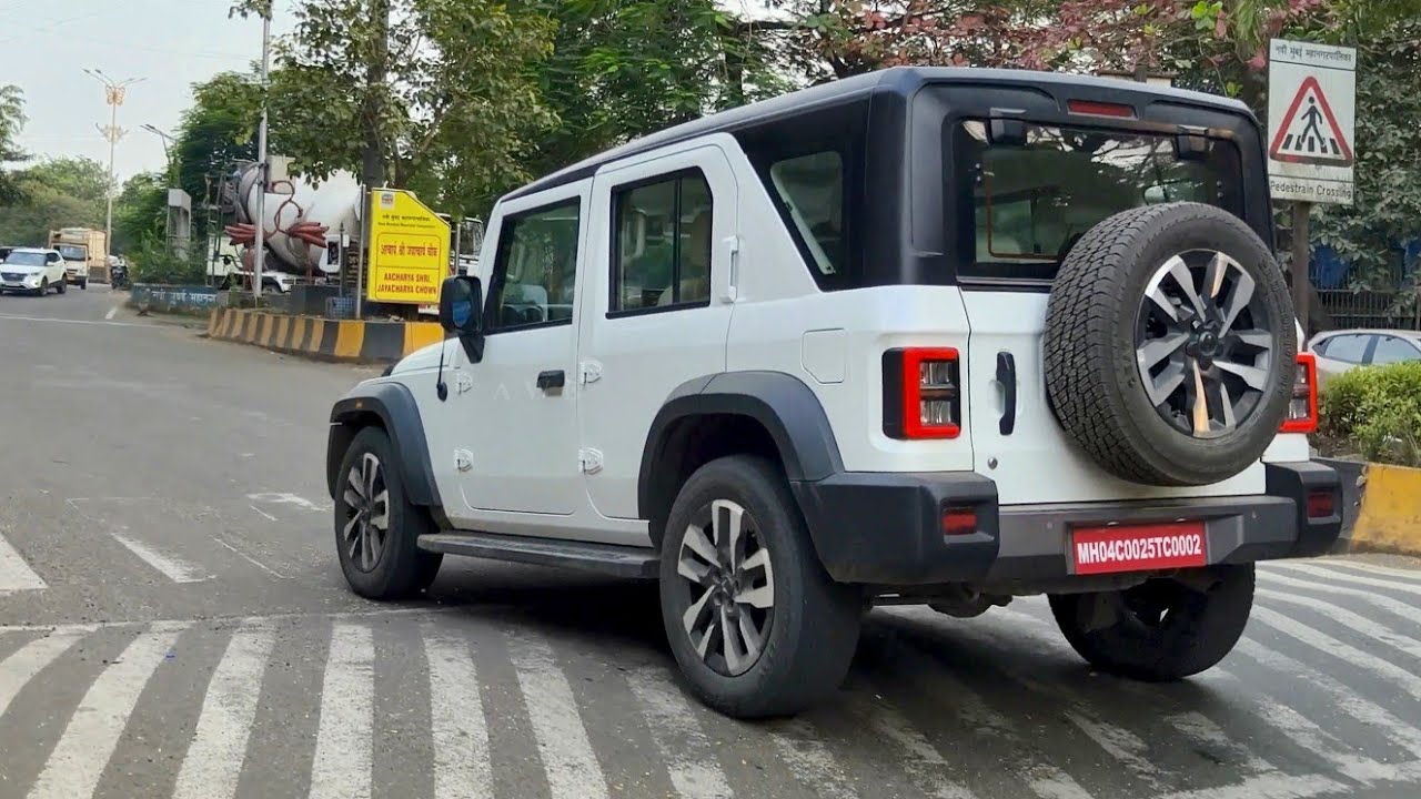 White Mahindra Thar Roxx Road Presence on Street | Is it the Ultimate Head-Turner?