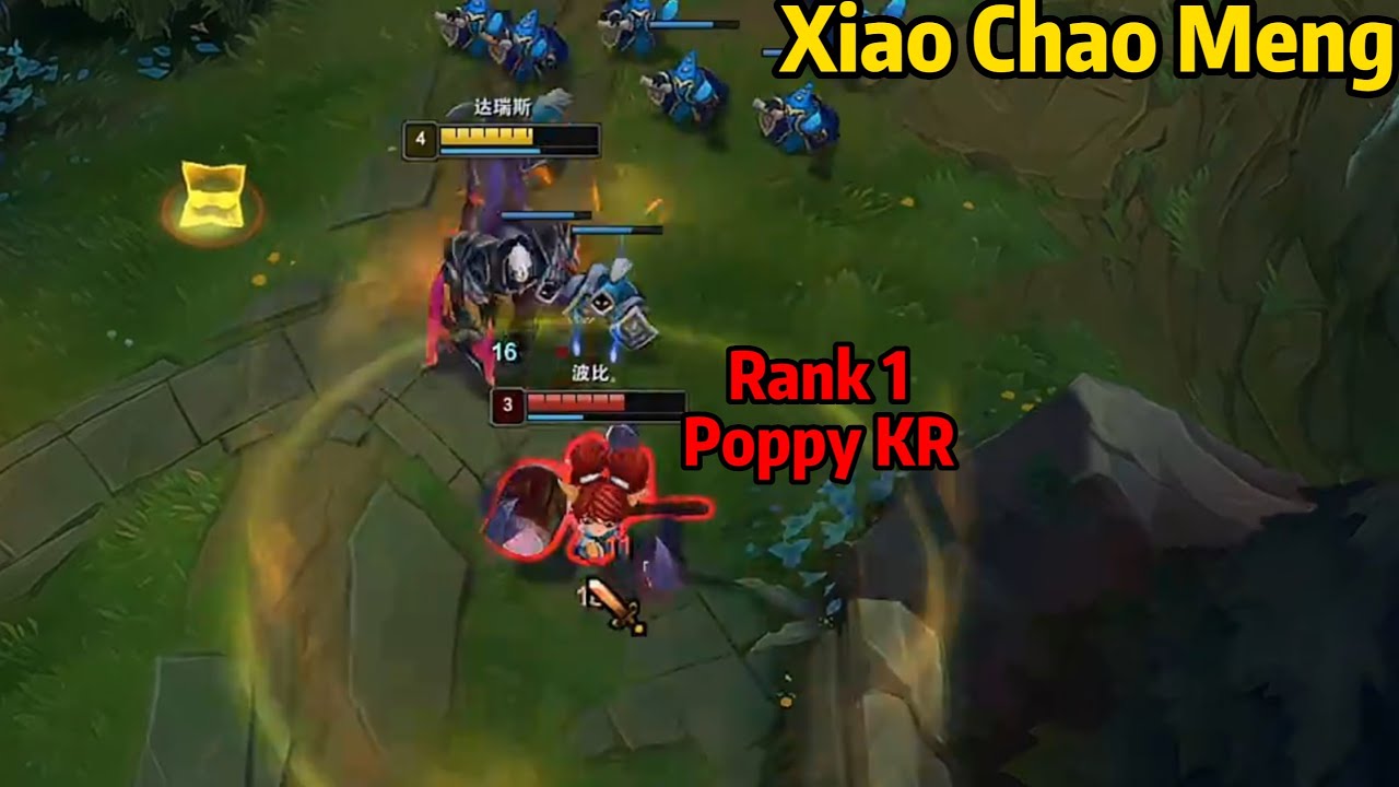Xiao Chao Meng vs Rank 1 Poppy KR! *INSANE SOLO KILLL*