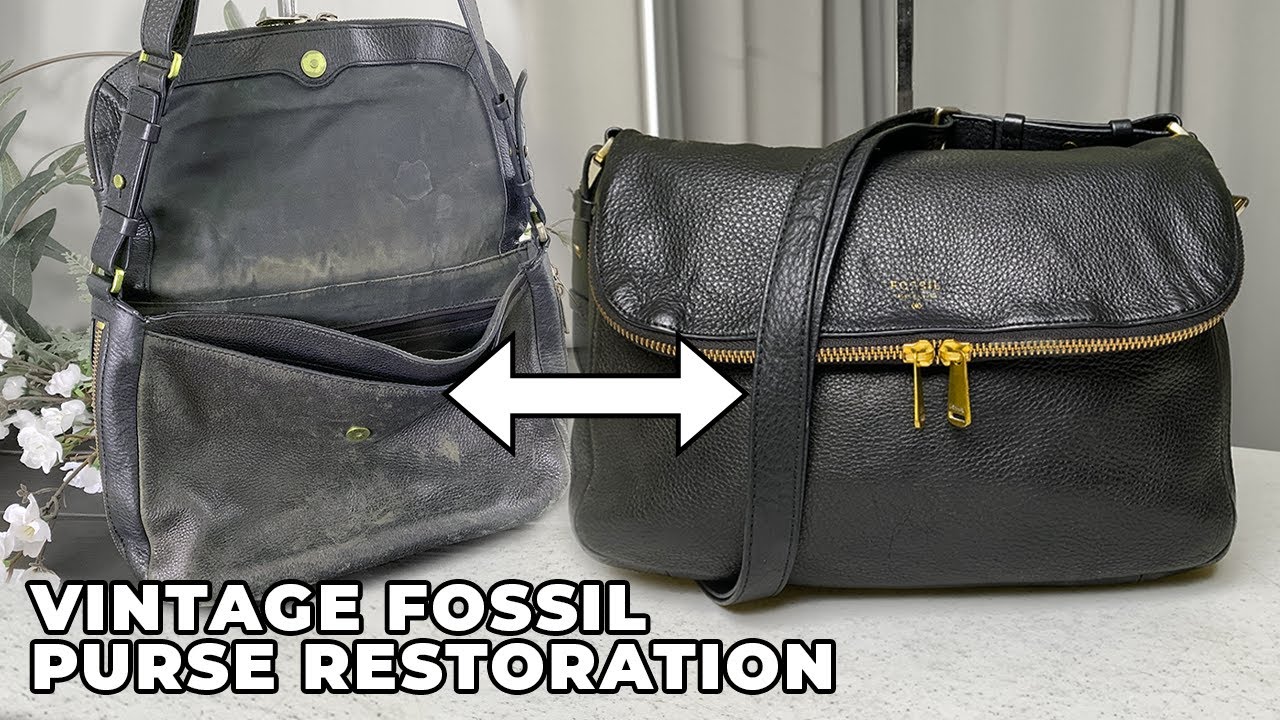 Cleaning a “TOTAL LOSS” Fossil Purse Written Off as Unsalvageable