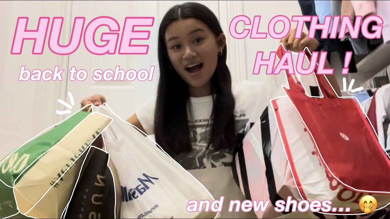HUGE COLLECTIVE BACK TO SCHOOL TRY ON HAUL!! lululemon, aerie, pacsun, hollister, new shoes, + more!