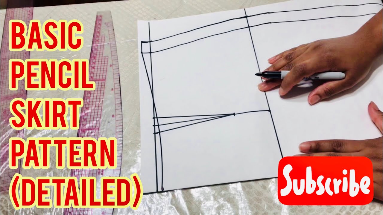 HOW TO : DRAFT A BASIC PENCIL SKIRT PATTERN | BEGINNERS FRIENDLY | TAYLORMADE
