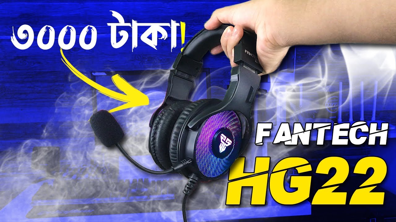 Professional RGB Gaming Headphone UNDER 3000 TAKA! - Fantech HG22 Fusion Bangla Review