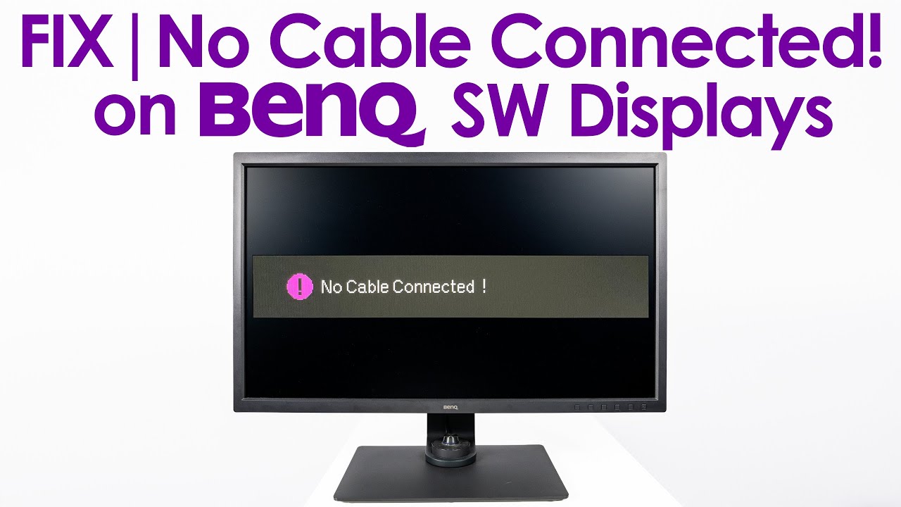 Fix for BenQ SW No Cable Connected! (No Signal) Even when you have a source hooked up!