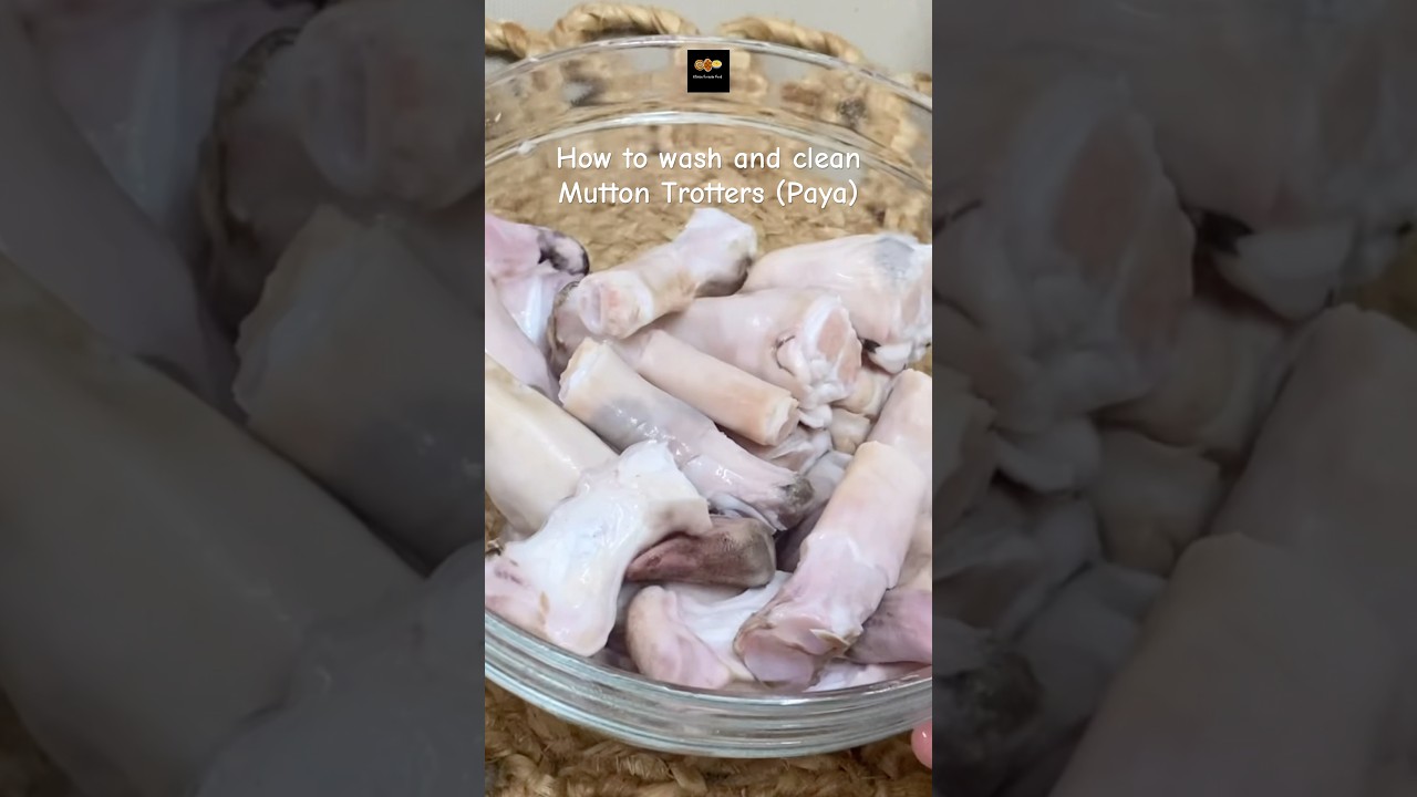 How To Clean And Wash Mutton Trotters | Paya | Easy To way To Clean Mutton Paya #shorts