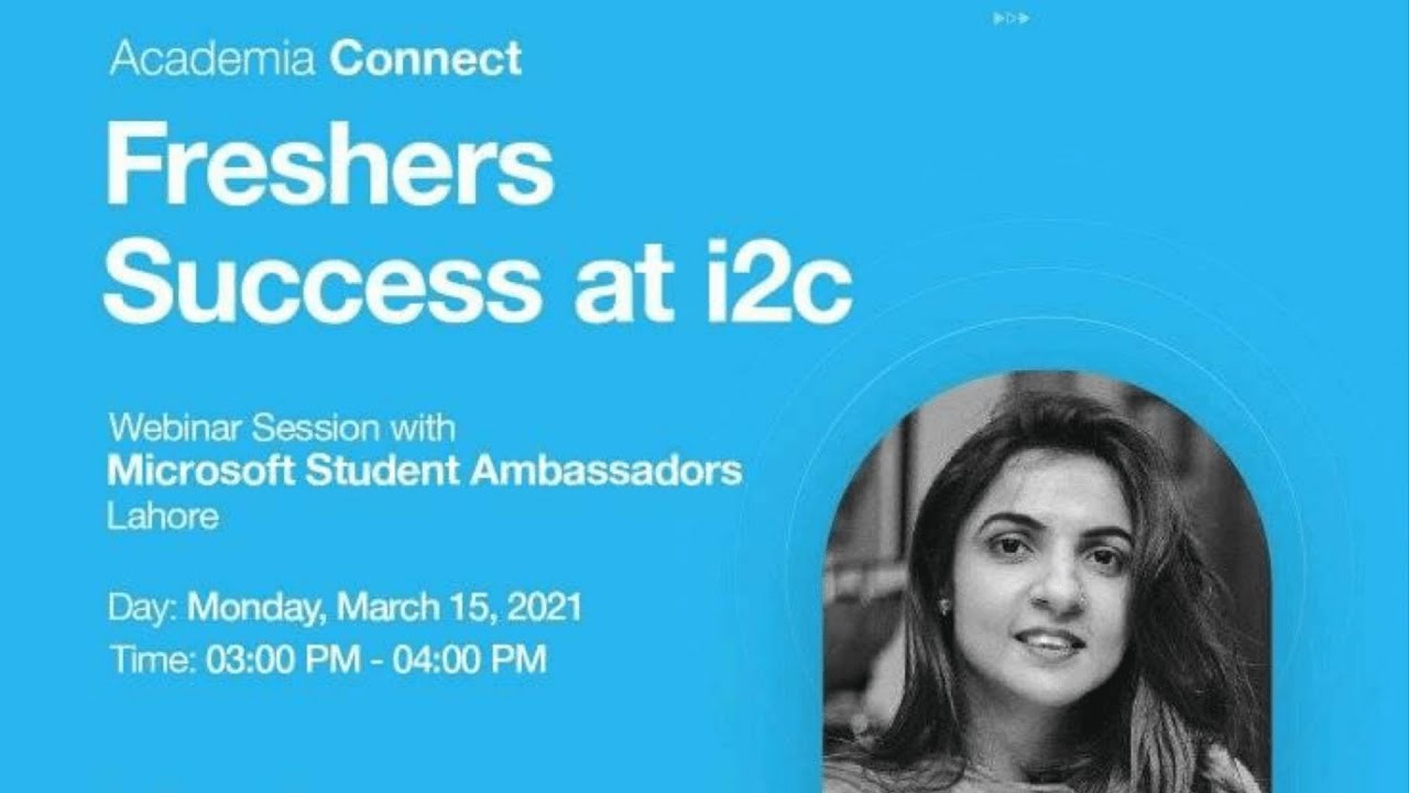 Fresher Success at i2c | Zahra Sami