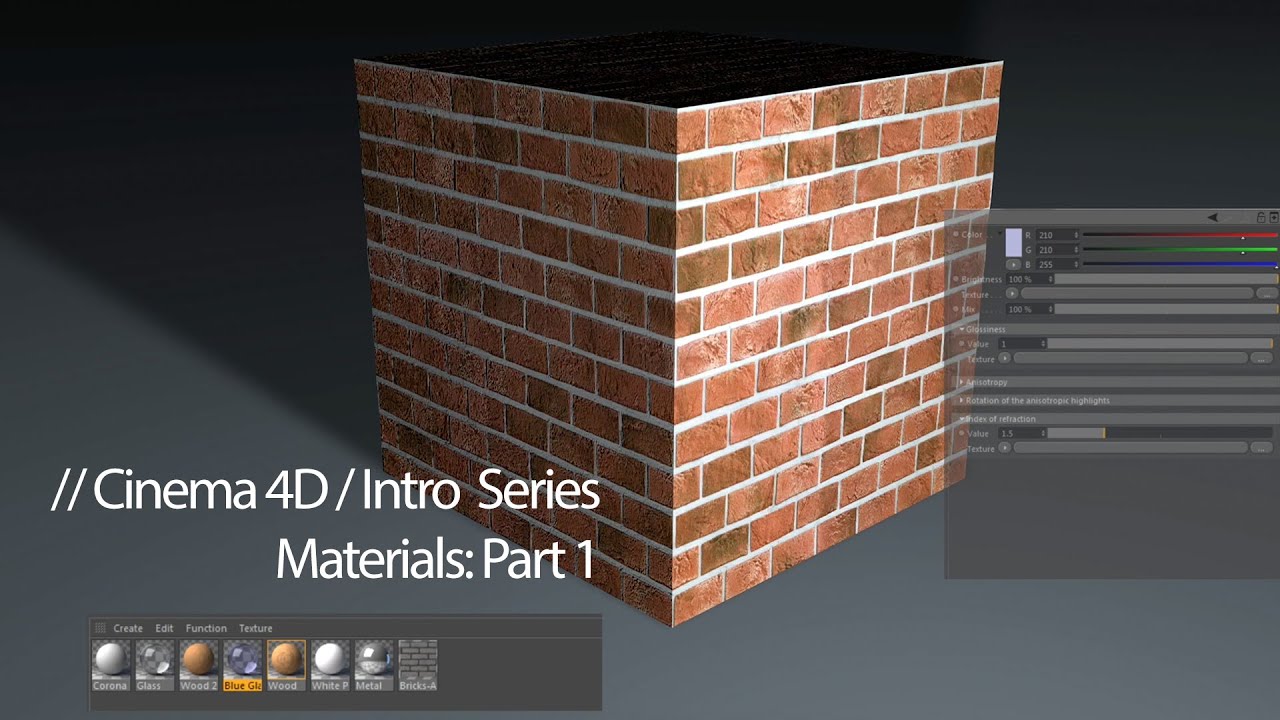 Introduction to Cinema 4D: Materials: Part 1