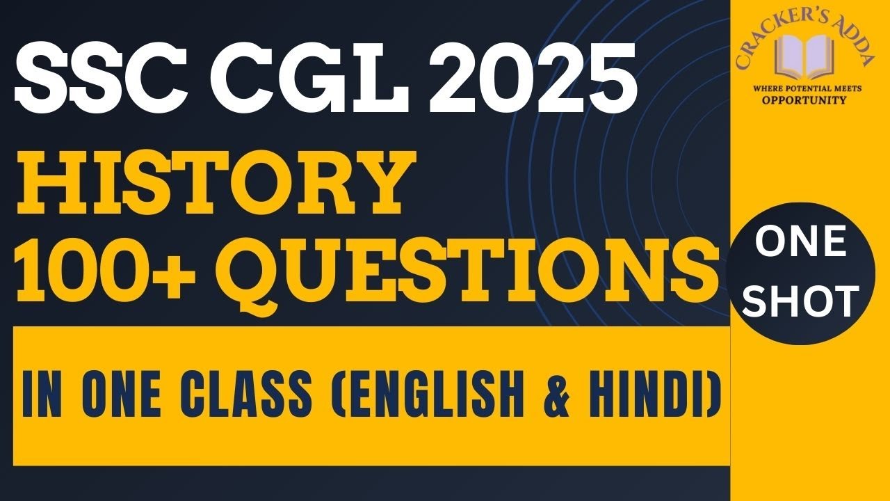 ALL HISTORY QUESTIONS ASKED IN SSC CGL EXAM 2025 | HINDI AND ENGLISH | PART 1 #ssc