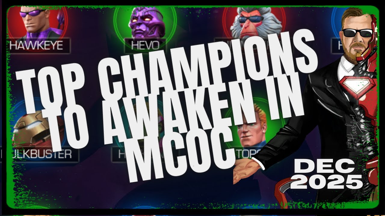 Лучшие чемпионы для использования камней пробуждения в MCOC! Серия рейтингов MCOC за декабрь 2025...