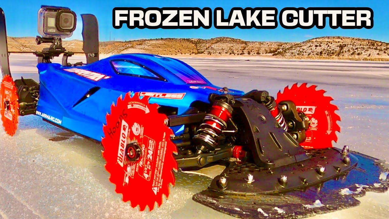 Cutting Lake With RC CAR