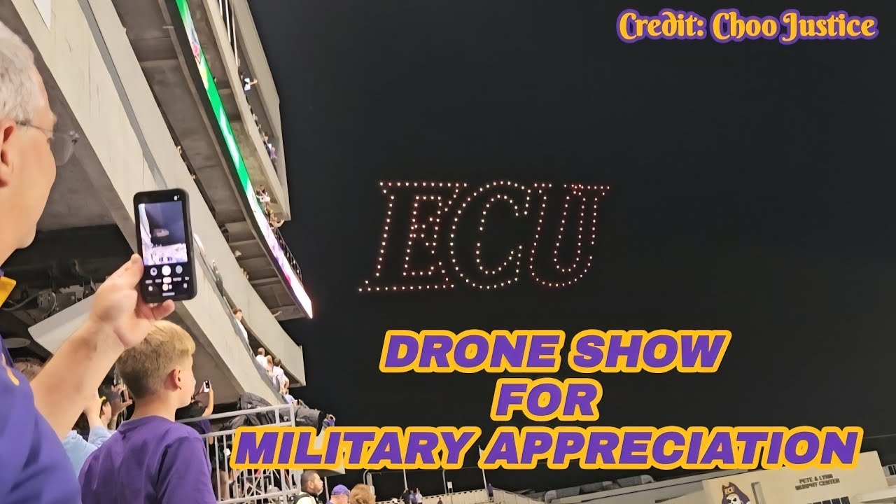ECU vs ARMY | DRONE SHOW FOR MILITARY APPRECIATION 