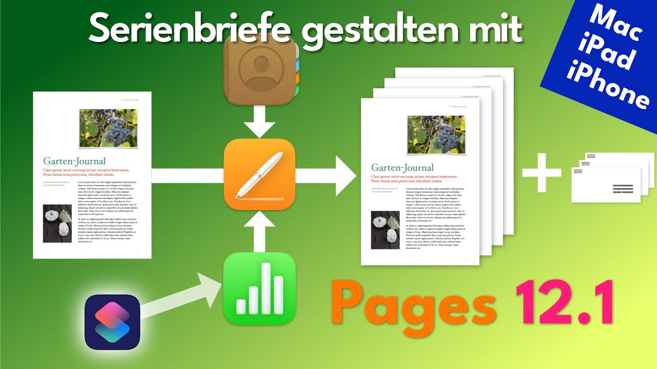 Serienbrief mit Pages 12.1 gestalten (iWork Tutorial)