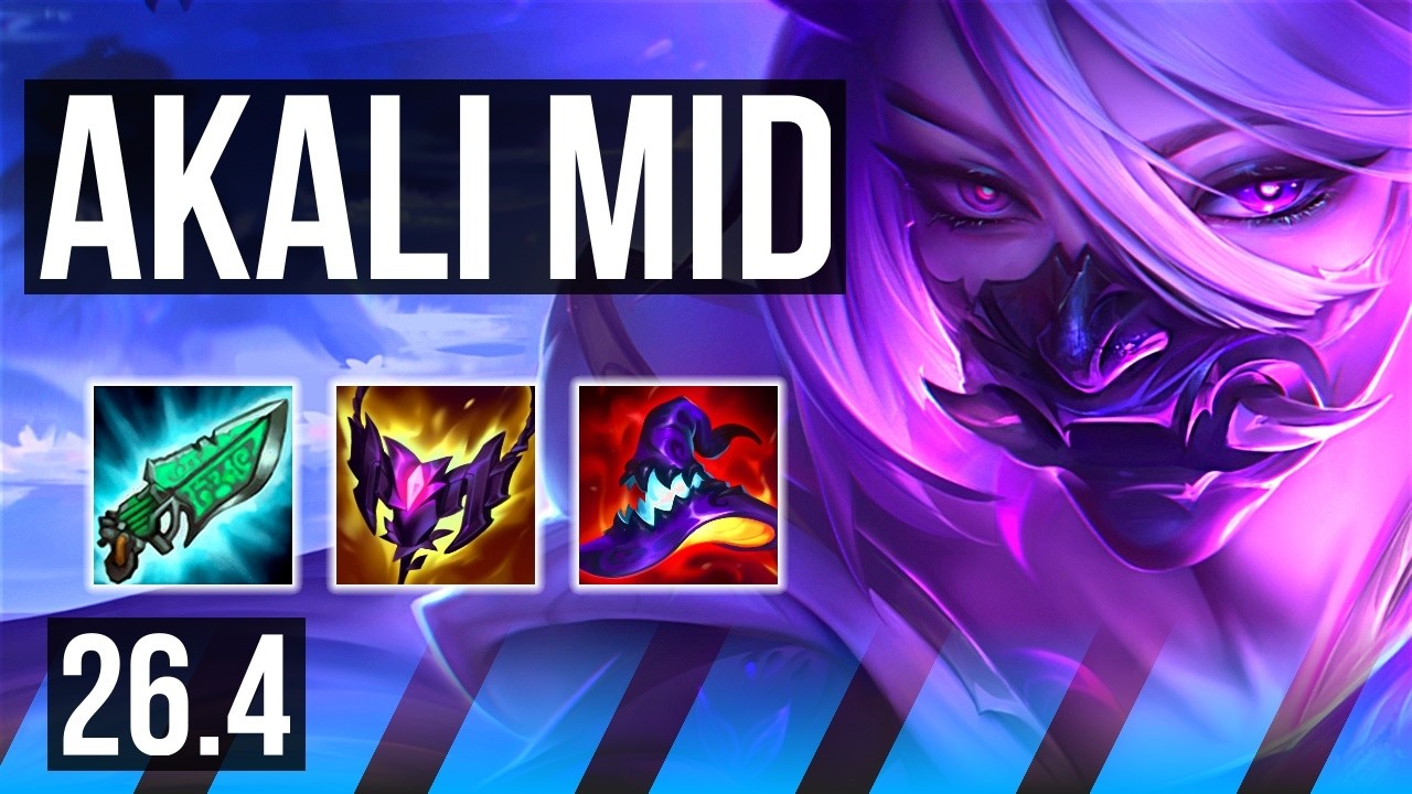 AKALI vs LEBLANC (MID) | KR Master | 26.4