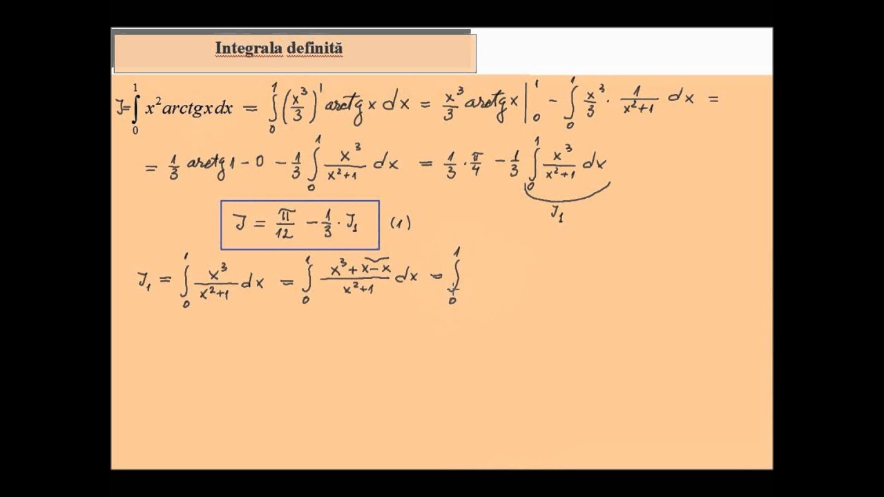 Calculul unor integrale, exercitii rezolvate (lic_integraladefinita6)