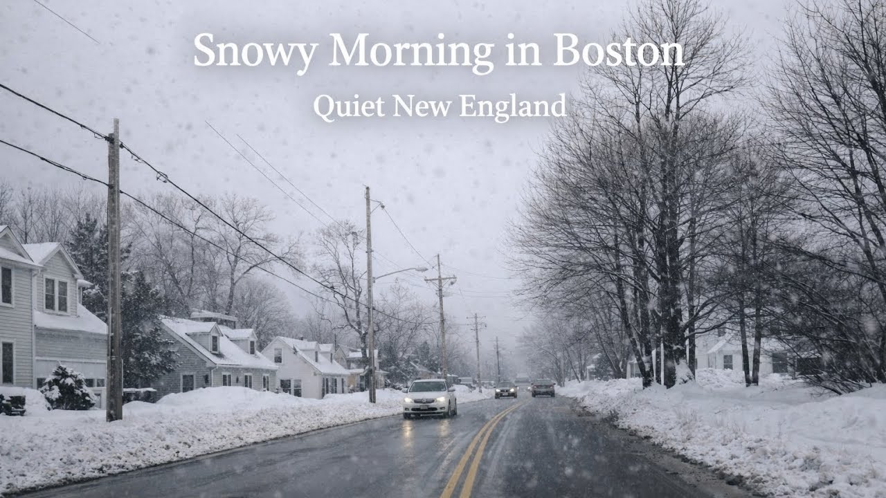 Driving Through a Boston Snowstorm | 14 Minutes of Winter Highway Ambience