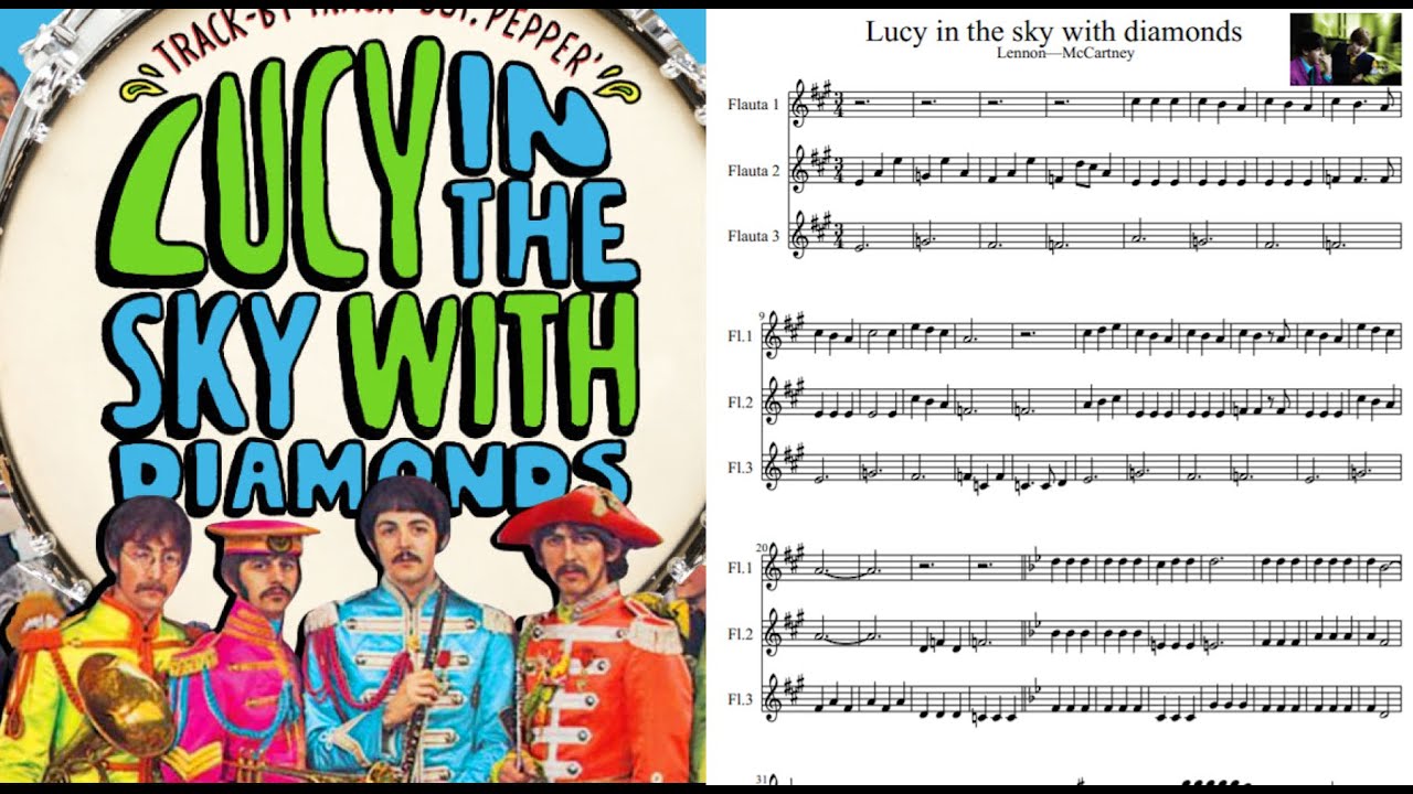 Lucy in the Sky with Diamonds. Partitura. The Beatles. Sheet music.