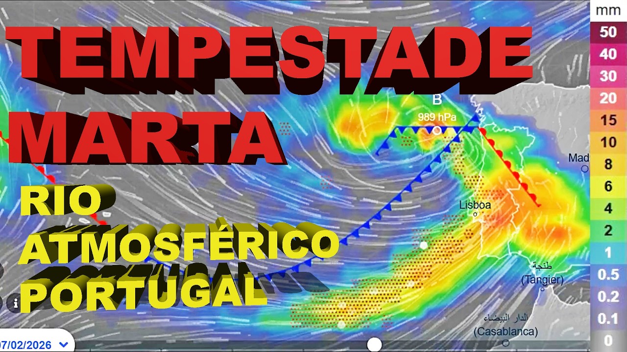 Tempestade Marta | Chuva Vento Cheias Portugal